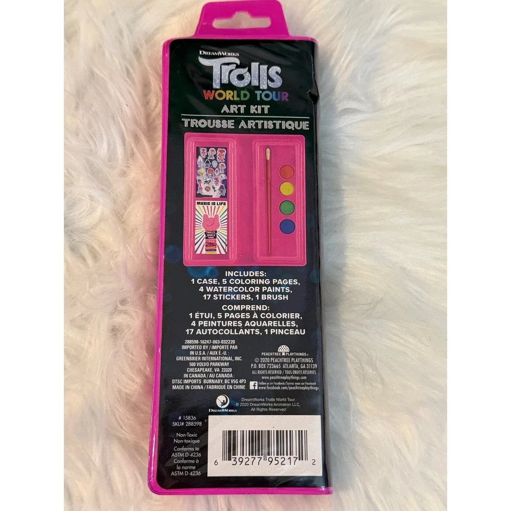 DreamWorks Trolls World Tour Art Kit and 24 Count Crayon Set Bundle New